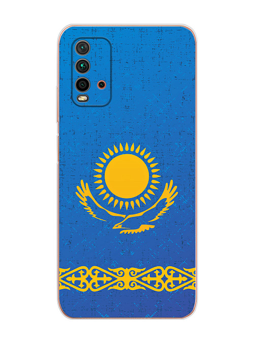 Силиконовый чехол для Xiaomi Redmi 9T "Флаг Казахстана"