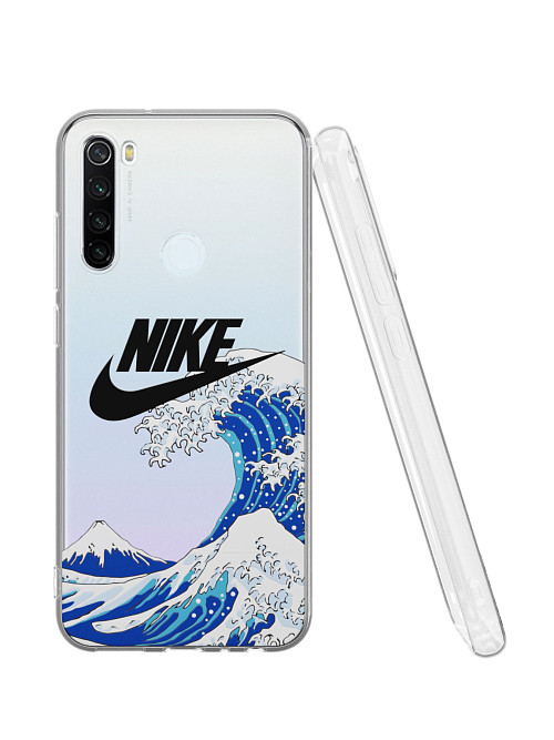 Силиконовый чехол для Xiaomi Redmi Note 8T "NOVEL: Nike и волна"