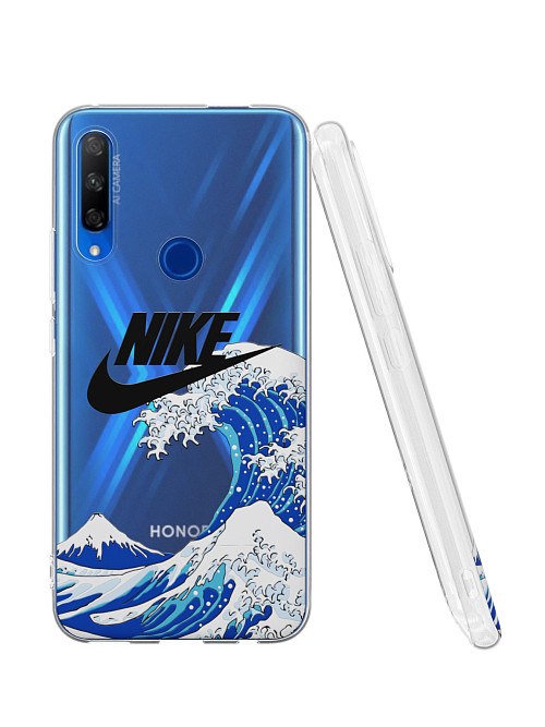 Силиконовый чехол для Huawei Y9 Prime 2019 "NOVEL: Nike и волна"