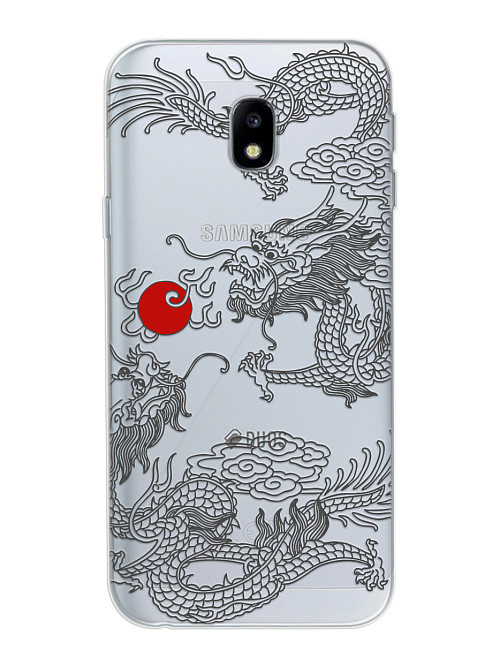Силиконовый чехол для Samsung J3 2017 Японский дракон