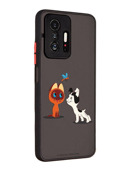 Противоударный чехол для Xiaomi 11T Котенок по имени Гав: Погоня за стрекозой Противоударный чехол для Xiaomi 11T Котенок по имени Гав: Погоня за стрекозой