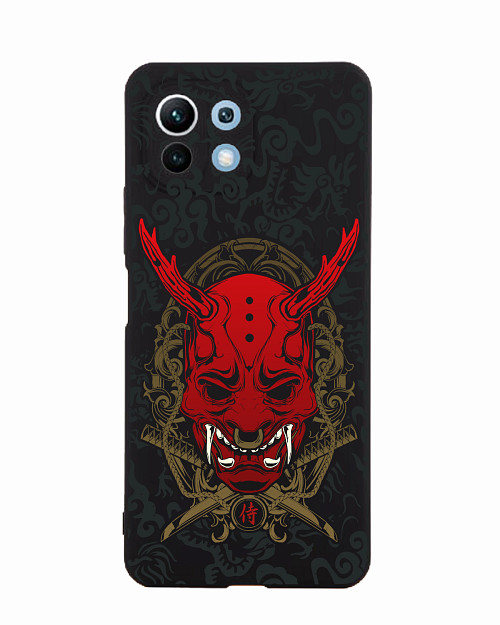 Силиконовый чехол для Xiaomi Mi 11 Lite "Red Oni mask"