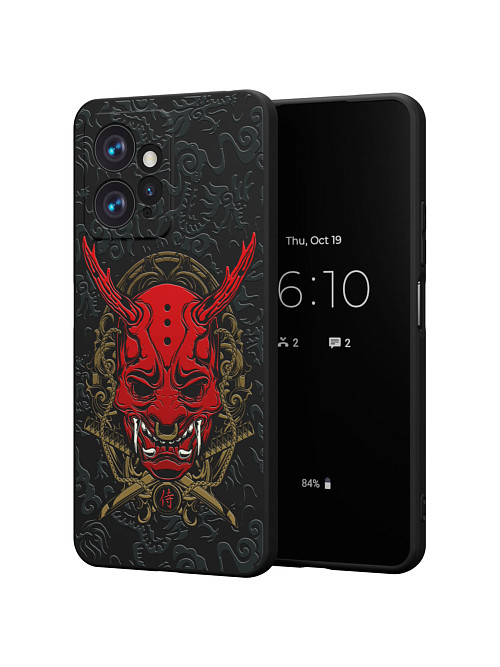 Силиконовый чехол для Xiaomi Redmi Note 12 (4G) "Red Oni mask"