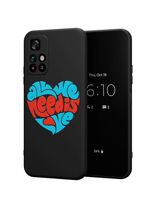 Силиконовый чехол для Poco M4 Pro (5G) "All we needs love"