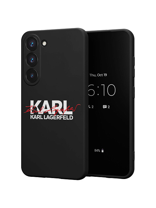 Силиконовый чехол для Samsung Galaxy S23 "NOVEL: Lagerfeld V.2"