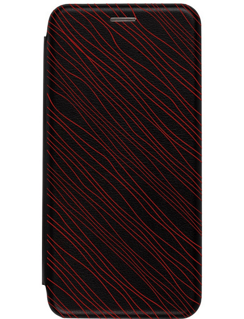 Чехол книжка для Xiaomi Redmi Note 10S "Красные линии"