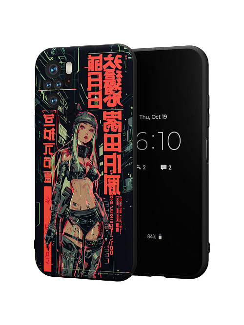Силиконовый чехол для Xiaomi Redmi Note 10S "Женищина Солдат"