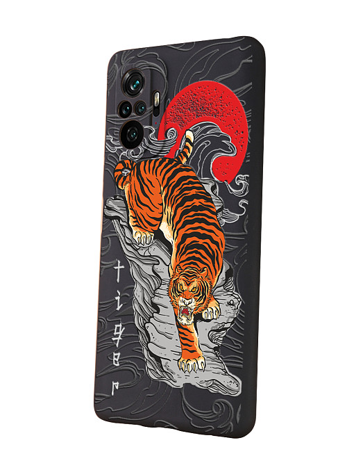 Силиконовый чехол для Xiaomi Redmi Note 10 Pro "Китайский тигр"