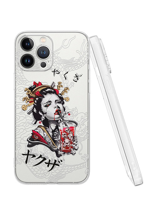 Силиконовый чехол для Apple iPhone 13 Pro Max "Geisha Bloody"