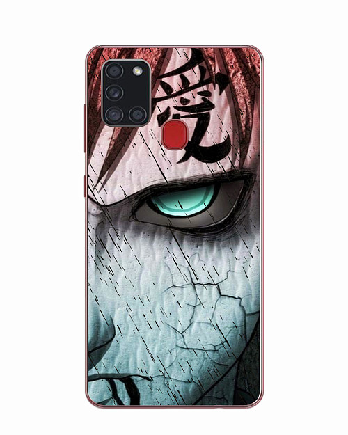 Силиконовый чехол для Samsung Galaxy A21s "Naruto Shippuden - Gaara grimm face"