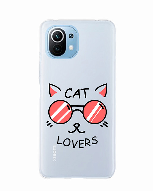 Силиконовый чехол для Xiaomi Mi 11 Lite "Cat lovers"