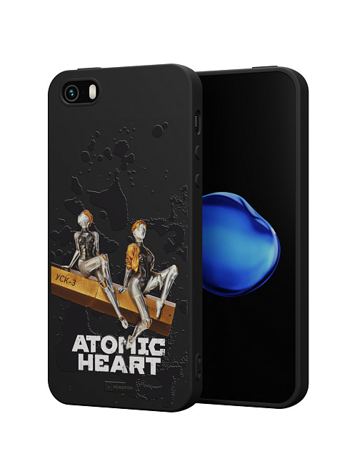 Силиконовый чехол для Apple iPhone SE (2016) "Atomic Heart: Боевые близняшки"