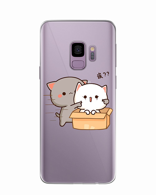 Силиконовый чехол для Samsung Galaxy S9 Два котика