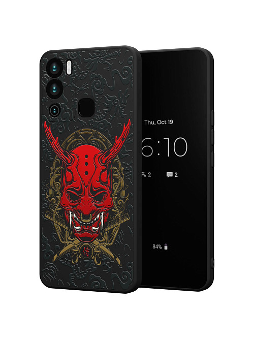 Силиконовый чехол для Infinix Hot 12i "Red Oni mask"