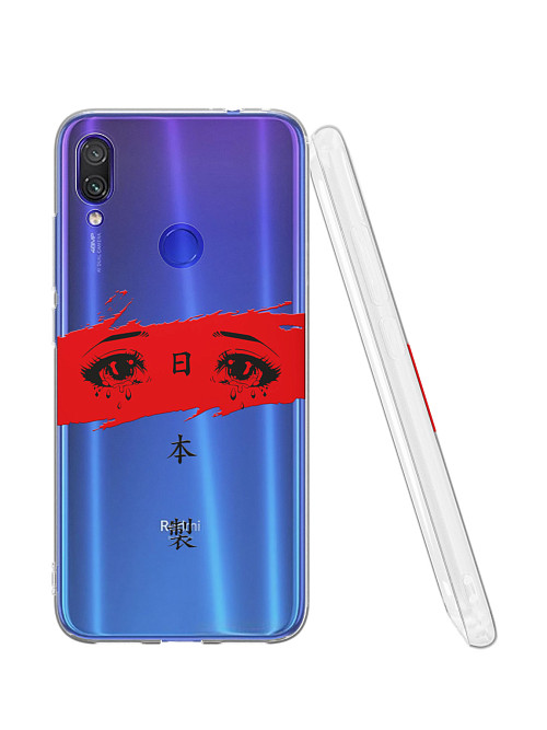 Силиконовый чехол для Xiaomi Redmi Note 7 Pro "Грустные глаза аниме"