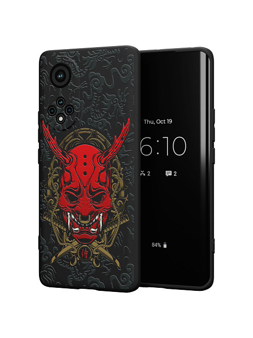 Силиконовый чехол для Huawei Nova 9 "Red Oni mask"