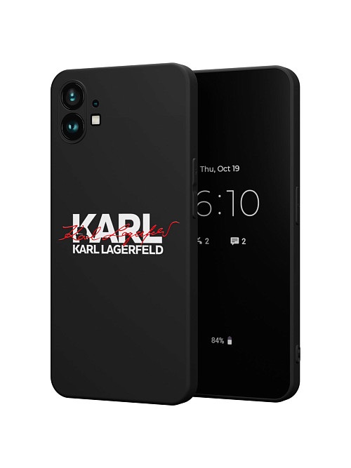 Силиконовый чехол для Nothing Phone 1 "NOVEL: Lagerfeld V.2"