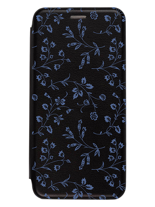 Чехол книжка для Samsung A53 "Синие цветы"