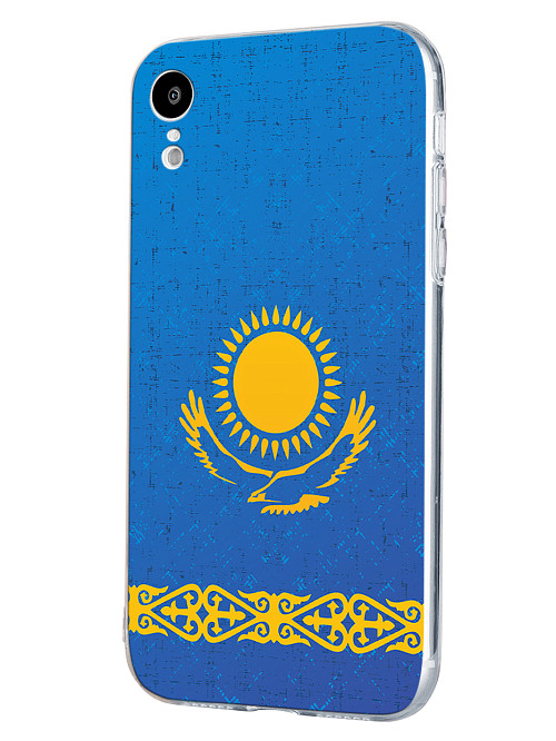 Силиконовый чехол для Apple iPhone Xr "Флаг Казахстана"