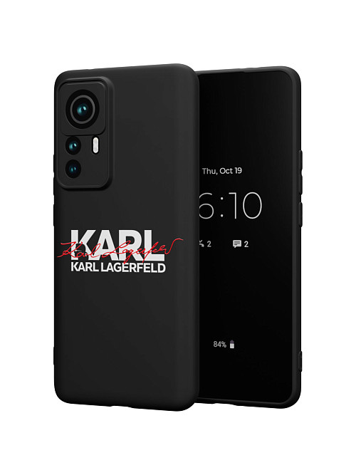 Силиконовый чехол для Xiaomi 12T "NOVEL: Lagerfeld V.2"