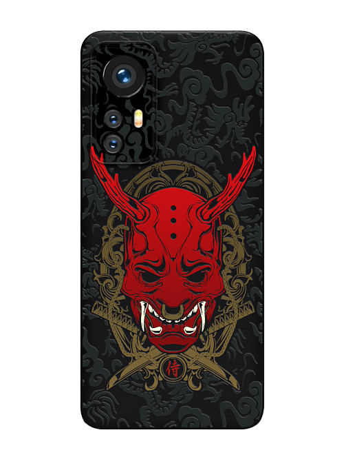 Силиконовый чехол для Xiaomi 12/12X Red Oni mask