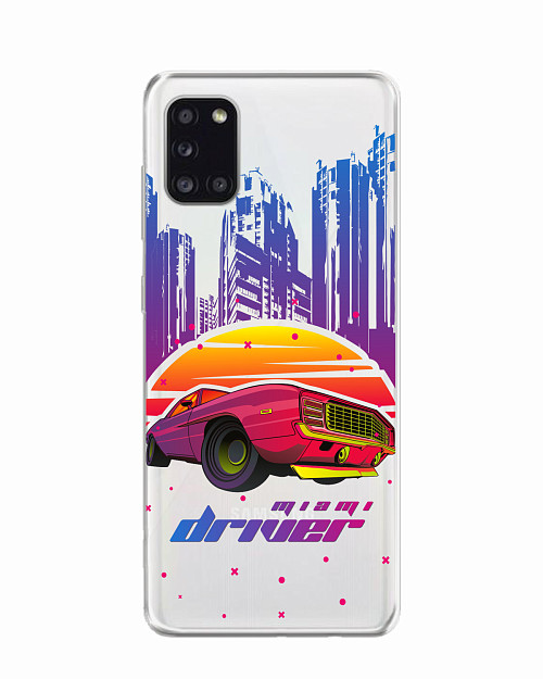 Силиконовый чехол для Samsung Galaxy A31 "Retrowave Miami"