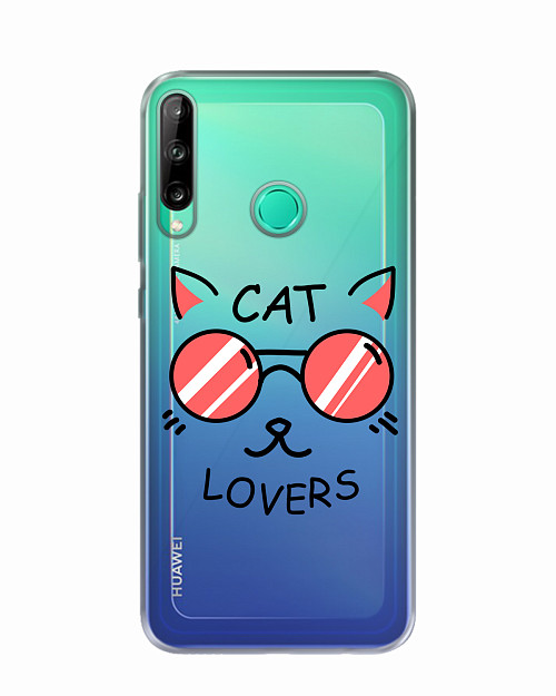 Силиконовый чехол для Huawei P40 Lite E Cat lovers