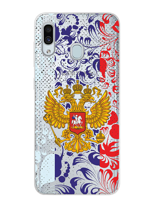 Силиконовый чехол для Samsung Galaxy A30 Герб Российской Федерации