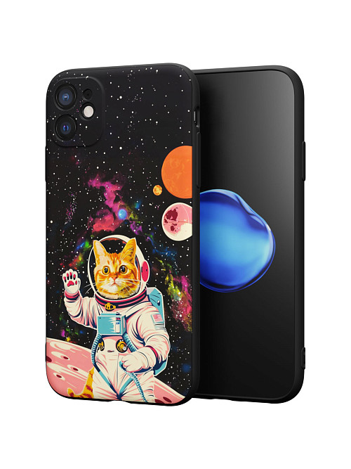 Силиконовый чехол для Apple iPhone 11 "Кот - космонавт"