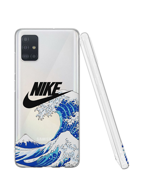 Силиконовый чехол для Samsung Galaxy A51 (4G) "NOVEL: Nike и волна"