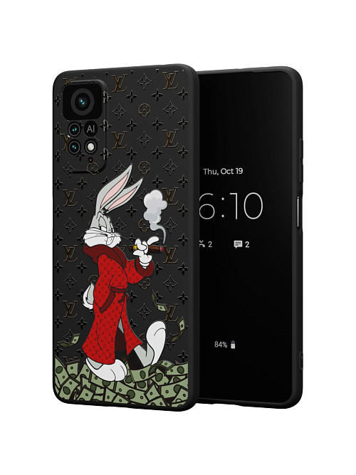 Силиконовый чехол для Xiaomi Redmi Note 12 Pro (4G) "NOVEL: Багз Банни Louis Vuitton"