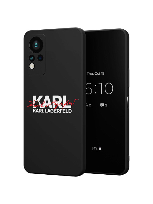 Силиконовый чехол для Infinix Hot 12 G88 "NOVEL: Lagerfeld V.2"