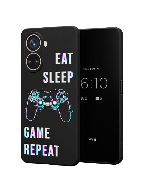 Силиконовый чехол для Huawei Nova 10 SE "Eat Sleep Game repeat"