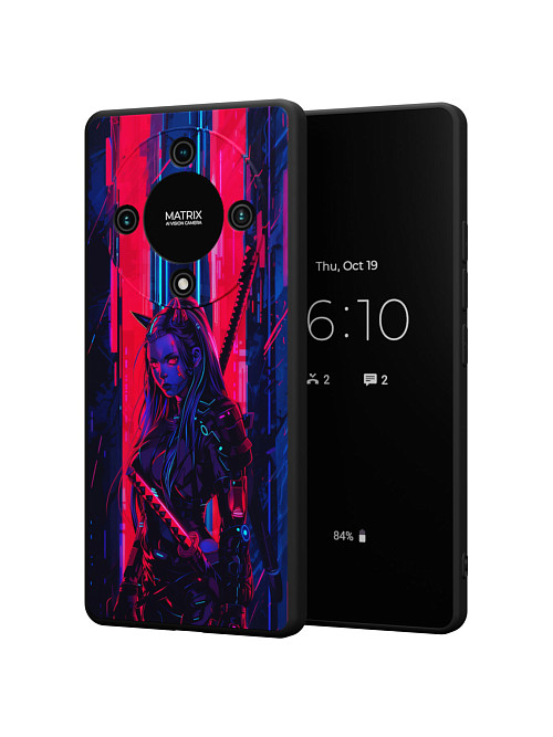 Силиконовый чехол для Honor X9b "Кибер Женщина"