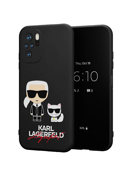 Силиконовый чехол для Xiaomi Poco M5S "NOVEL: Lagerfeld"