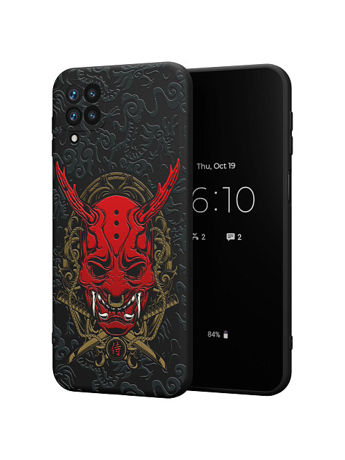 Силиконовый чехол для Samsung Galaxy A12 (4G) "Red Oni mask"