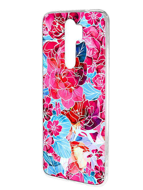 Силиконовый чехол для Xiaomi Redmi Note 8 Pro "Розовые цветы"