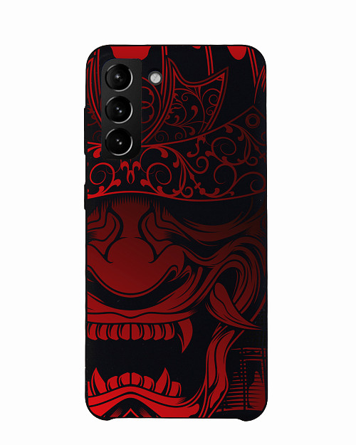 Силиконовый чехол для Samsung Galaxy S21 (5G) "Красная маска самурая"