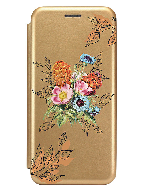Чехол книжка для Samsung A53 "Яркие цветы"