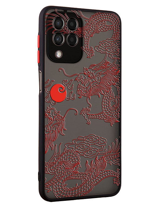 Противоударный чехол для Samsung Galaxy M33 (5G) "Красный японский дракон"