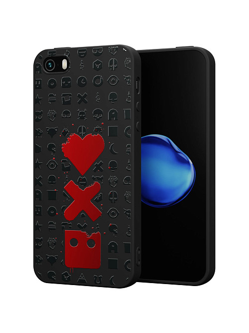 Силиконовый чехол для Apple iPhone 5S "Love Death Robots"