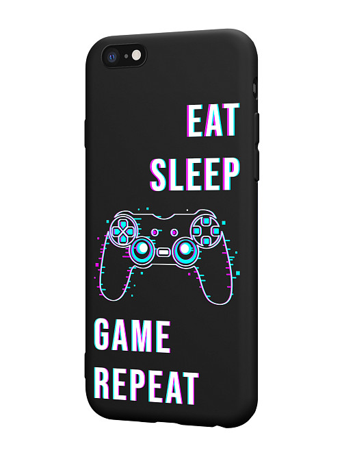 Силиконовый чехол для Apple iPhone 6S Plus "Eat Sleep Game repeat"