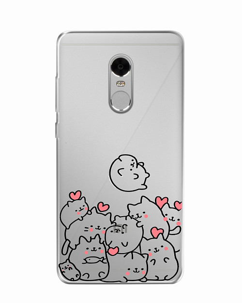 Силиконовый чехол для Xiaomi Redmi Note 4X Котики