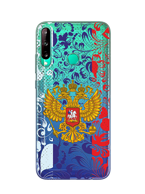 Силиконовый чехол для Huawei P40 Lite E Герб Российской Федерации