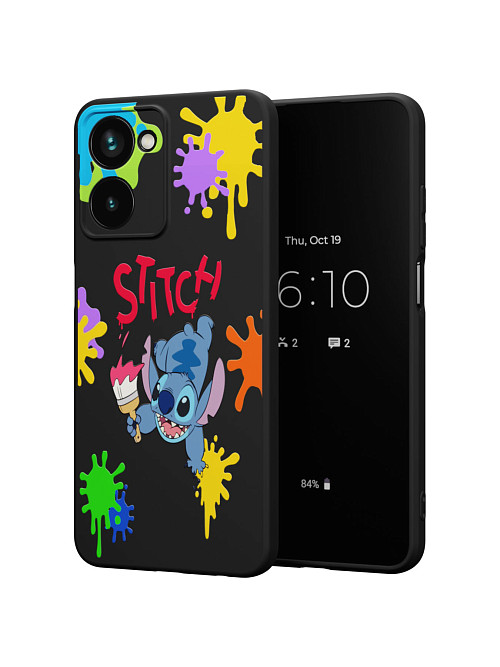 Силиконовый чехол для realme 10 (4G) "NOVEL: Stitch paints"