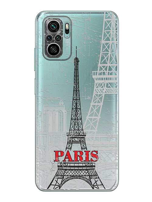 Силиконовый чехол для Xiaomi Redmi Note 10S "Париж"