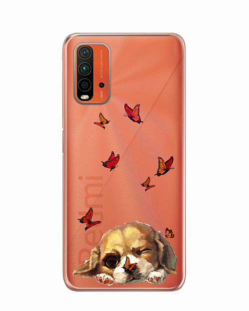 Силиконовый чехол для Xiaomi Redmi 9T "Милый щенок"