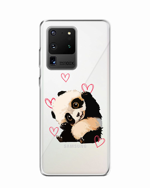 Силиконовый чехол для Samsung Galaxy S20 Ultra Милая панда