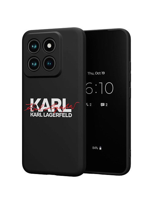 Силиконовый чехол для Xiaomi 14 Pro "NOVEL: Lagerfeld V.2"