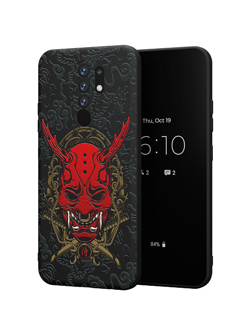 Силиконовый чехол для Xiaomi Redmi 9 "Red Oni mask"